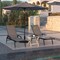Flash Furniture Black/Brown Adjustable Chaise Lounge with Arms, 2PK 2-JJ-LC323-BLK-BR-GG - alternate 3